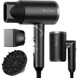 Hair Dryer 1800W with Diffuser for Curly Hair, Plasma Ionic for Frizz Control, Foldable