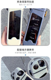 1pc 2025 new square black technology small water bottle, student specific flat water cup
