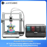 ANYCUBIC Kobra 4 Combo 3D Printer 600mm/s Fast Printing Up to 8 Colors ACE 2 Pro Filament Drying APP Control FDM 3D Printer