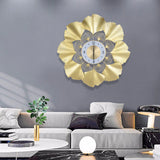 3D Ginkgo Biloba Art Wall Clock WM353B | Gold Dial, Silent Movement