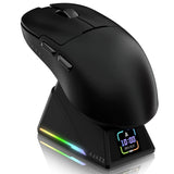 AJAZZ AJ159APEX 8Khz Wireless Gaming Mouse Ultralight Magnetic Screen Charging Dock PAW3950 BT/2.4Ghz/Type-c Wired Programmable