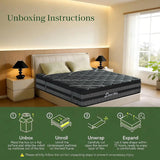 12 Inch Queen Mattress Luxury Hybrid 7-Zones Pocket Springs & Cooling Gel