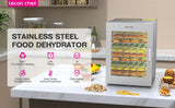 Lecon Chef Food Dehydrator Machine, 12 Stainless Steel Trays Food-Dryer 24H Timer