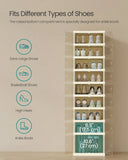 SONGMICS Foldble Shoe Storage Organizer For Closet  With Magnetic Door