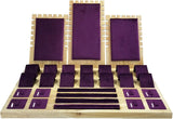 Wooden Jewelry Display Stand Set Storage Rack for Necklace Pendant Ring