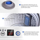 Portable washing machine for small spaces, ABS plastic gray compact full-automatic laundry