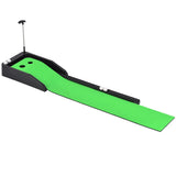Putting Green Indoor Set Mini Putting Ball Pad w/ Ball Return/2 Holes for Men