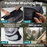 Portable Camping Washing Machine Lightweight Travel Laundry Wash Bag Outdoor No-Electric Manual Clothes