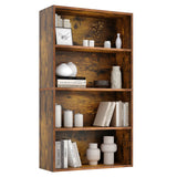 JHK 3-4 Tier Wooden Shelf Bookcase Tall Floor Standing Open Bookshelf f