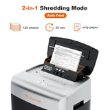 Office paper shredder, heavy-duty home office use, metal body