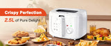 1600W Electric Deep Fryer with Adjustable Temperature Control