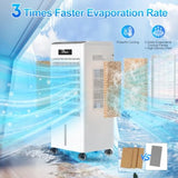 Portable Air Conditioner for Home, White Evaporative Cooler with 8L Tank