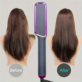 3-minute fast ceramic straightening brush 3level temperature adjustment LED display negative ion technologyperfect