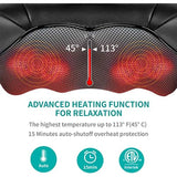 Nekteck Shiatsu Neck Massager for Pain Relief Deep Tissue with Heat 3D Kneading Massage Pillow Back Shoulder Massager for Body