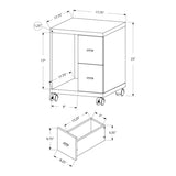 Modern Brown Laminate Mobile File Storage Cabinet with Printer Cart for Office Work