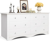 JUMMICO Dresser for Bedroom, 6 Wood Dresser Drawers For Bedroom