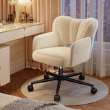 Vanity Chair with Wheels & Back,Vanity Chair Adjustable Height Comfy Desk Chairs for Makeup
