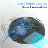 INSE Robot Vacuum Cleaner 3-in-1 Automatic Cleaning for Carpet Pet Hair