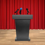 Wooden Podium Sturdy Durable Naturally Church Pulpit Height 37.5" For Classroom Church & Office