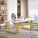 Tribesigns Modern Office Desk, 70.9" Wooden Computer Desk