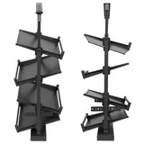 4 Tier Adjustable Height Retractable Metal Stackable Shoe Rack for Bedroom