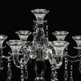 Crystal Candle Holder, 7-Arm 14 Inch Crystal Taper Candlestick Candelabra