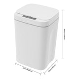 16L Smart Motion-Sensing Trash Can, Waterproof Wastebasket With Delay Close, Battery-Operated Home Bathroom Kitchen