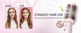 Smooth Style Heated Comb + Blow Dryer Brush,2-in-1 Hot Air Brush for One-Step Straightener