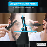 Pro Series Rechargeable Eyebrow Ear Nose Hair Trimmer for Men Painless DualTech Eyebrow Trimmer Facial Hair