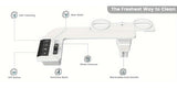 Bidet Attachment for Toilet, Non-Electric Dual Nozzle for Frontal & Rear Wash, Adjustable Water Pressure
