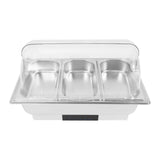 Electric Heating 9L Chafing Dish Buffet Chafer| Touch Control Stainless Steel Catering Warmer Server