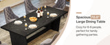 Tribesigns 70.87-Inch Large Dining Table: Wood Long Dining Room Table