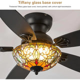 Ceiling Fans with Lights 48 Ceiling Fan Chandelier with 5 DualBlades and Glass Shade