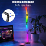 Smart RGB LED Desk Lamp With Music Sync And 16 Million Colors, Foldable