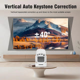 Android 11 WiFi6 BT5.4 Mini Outdoor Movie Projector with Air Mouse