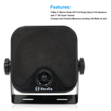 Herdio 4''  Waterproof Speaker Bluetoot Marine 100W Heavy Duty Boat Surface Mounted For Camper Skid Steer