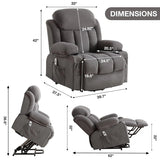 Electric Power Lift Recliner Chair for Elderly with Vibration Massage And Lumbar
