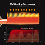 Hot Comb for Black Hair with 12 Temp Settings Up to 450°F, Electric Straightening Comb for Curling/Straightening,