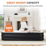 JHK Queen Twin Size Air Mattress Weight Capacity 660 lbs Air Bed for Bed