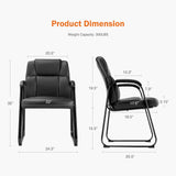 JHK Ergonomic Padded Backrest Living Room Gaming Chair Waterproof PU Leather Waiting Room Seat Thickened