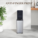2.6 Gallon (10 L) Trash Can, Stainless Steel Kitchen Garbage Can, Recycling or Waste Bin, Soft