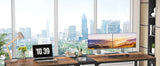 Tribesigns 90.55'' 2 Person Desk with Storage Shelves, Double Computer Desk