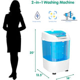 Portable washing machine for RVs, camping, apartments, dorms: r and dryer combo with 5.5lbs capac
