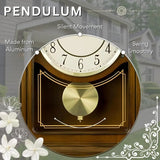 Wooden Mantel Clock TCW004DB Pendulum for Fireplace, Table, Bedroom