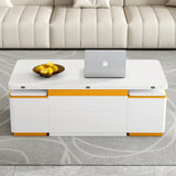 U-Can Lift-Top Coffee Table with 4 Storage Table for Living Room