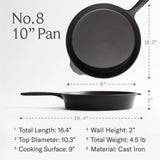 field cast iron starter set -10.25 inch cast iron skillet with cleaning kit: natural fiber brush