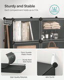 SONGMICS Shoe Rack, 10 Cubes With Doors, 40 Pair For Bedroom, Entryway
