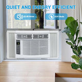 6000 BTU Smart Window Air Conditioner with WiFi - Cools Rooms to 250 Sq Ft,