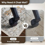 48"x60" Office Chair Mat for Hardwood Tile Floor Under Desk Carpet