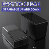 Compact Black Car Trash Bin With Flip Lid – Portable Waste Container For Vehicles